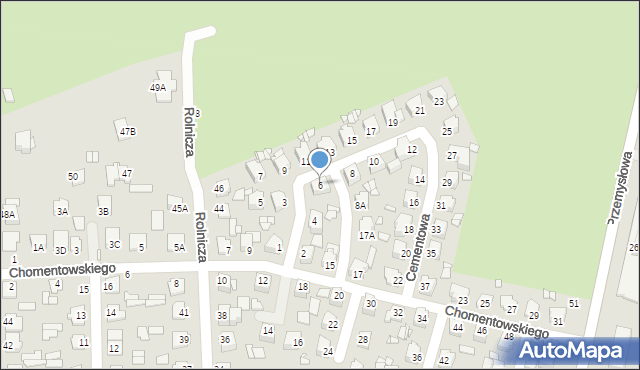Chełm, Cementowa, 6, mapa Chełma