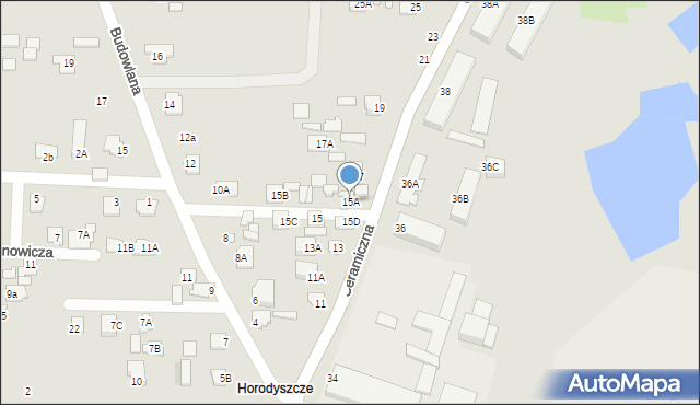 Chełm, Ceramiczna, 15A, mapa Chełma