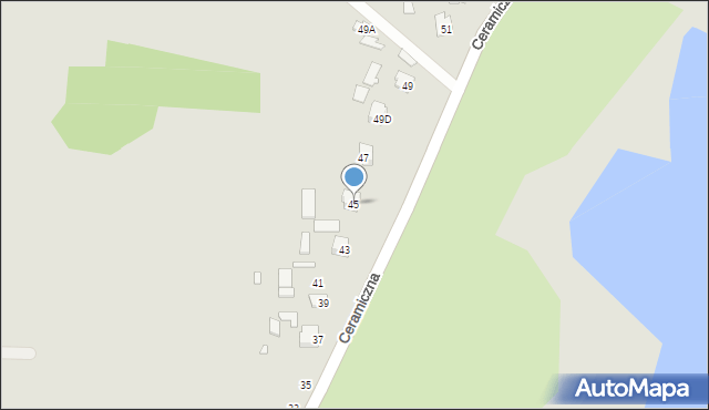 Chełm, Ceramiczna, 45, mapa Chełma