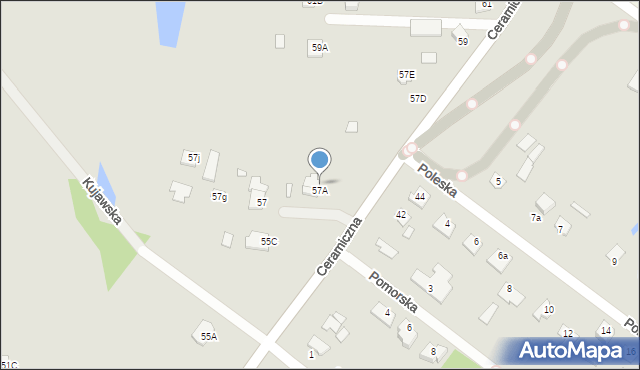 Chełm, Ceramiczna, 57B, mapa Chełma