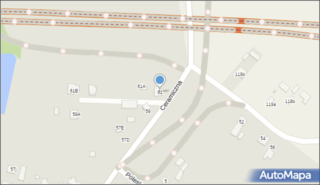 Chełm, Ceramiczna, 61, mapa Chełma