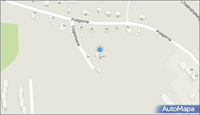 Chełmno, Cegielniana, 1a, mapa Chełmno