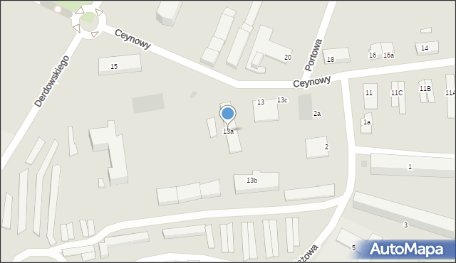 Chojnice, Ceynowy, 13a, mapa Chojnic