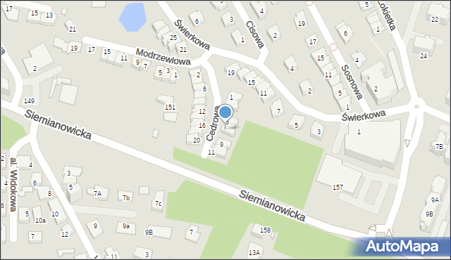 Chorzów, Cedrowa, 7, mapa Chorzów