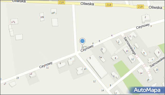 Chwaszczyno, Ceynowy, 10, mapa Chwaszczyno