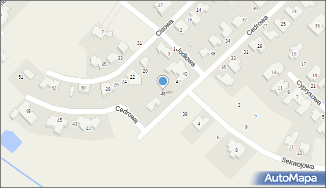 Chyby, Cedrowa, 46, mapa Chyby