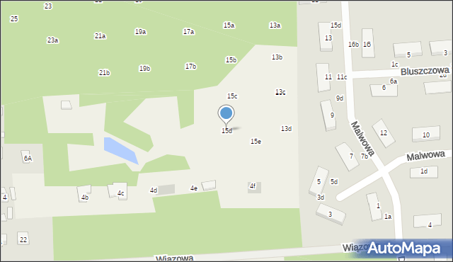 Czarny Las, Cedrowa, 15d, mapa Czarny Las