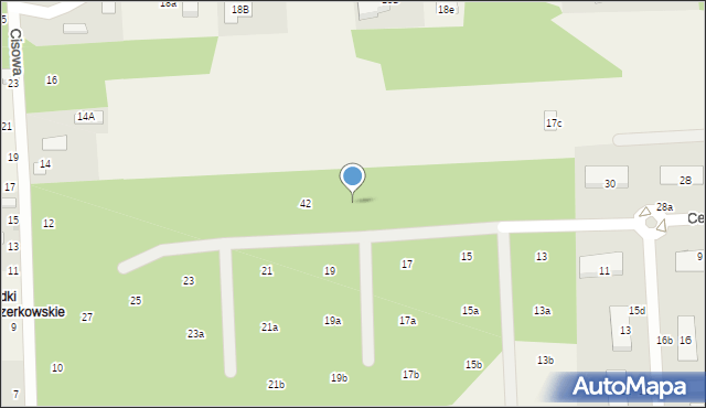 Czarny Las, Cedrowa, 40, mapa Czarny Las