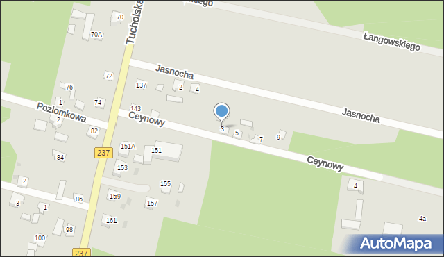 Czersk, Ceynowy Floriana, dr., 3, mapa Czersk