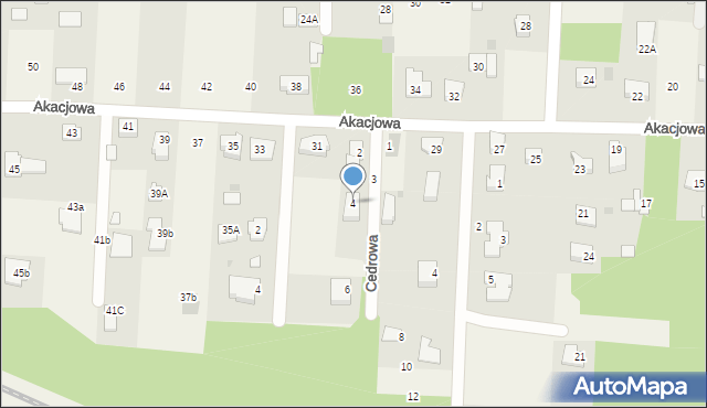 Czosnówka, Cedrowa, 4, mapa Czosnówka