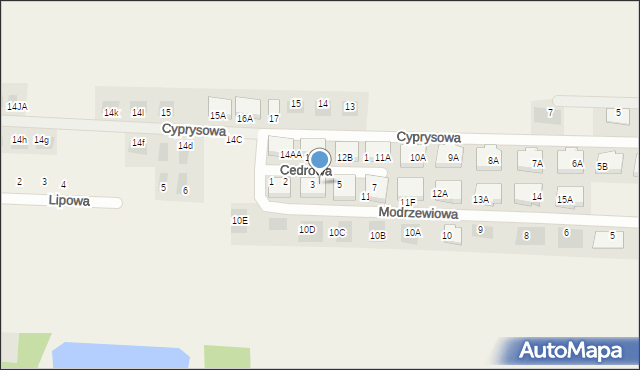 Dąbcze, Cedrowa, 4, mapa Dąbcze