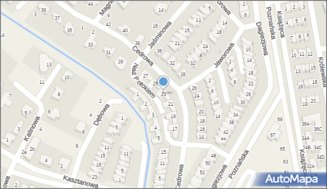 Dąbrówka, Cedrowa, 23, mapa Dąbrówka