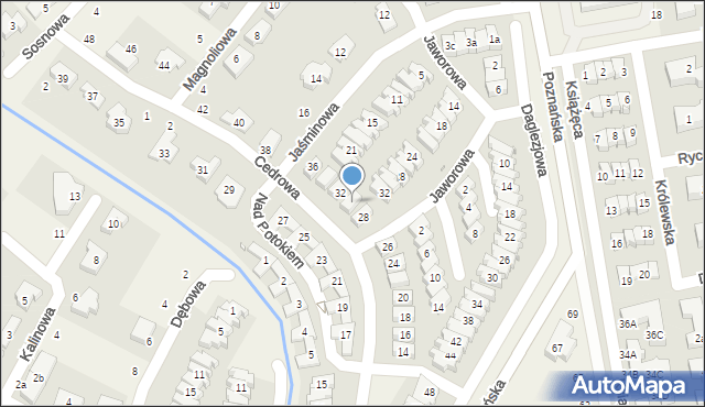 Dąbrówka, Cedrowa, 30, mapa Dąbrówka