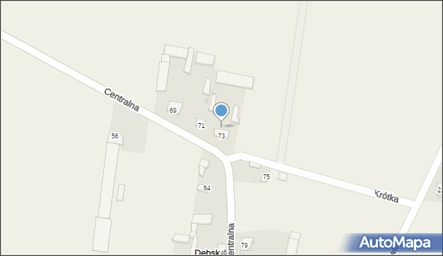 Dębsk, Centralna, 73a, mapa Dębsk