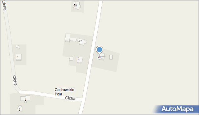 Długie Pole, Cedrowa, 40, mapa Długie Pole
