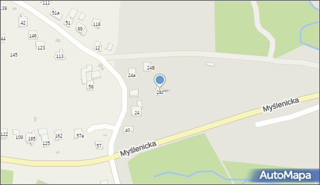 Dobczyce, Cegielniana, 24c, mapa Dobczyce