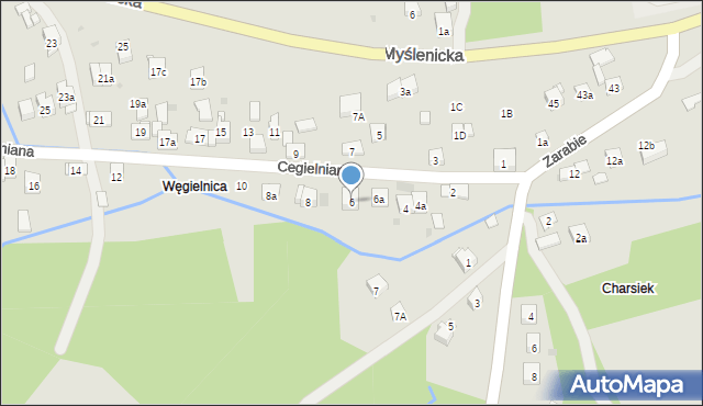 Dobczyce, Cegielniana, 6, mapa Dobczyce