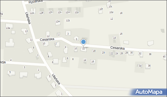 Dobra, Cesarska, 12, mapa Dobra