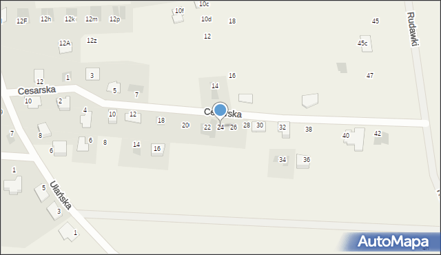 Dobra, Cesarska, 24, mapa Dobra