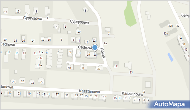 Dobrzykowice, Cedrowa, 1a, mapa Dobrzykowice