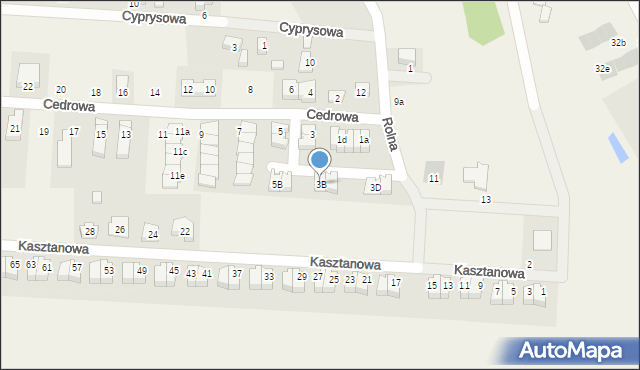 Dobrzykowice, Cedrowa, 3B, mapa Dobrzykowice