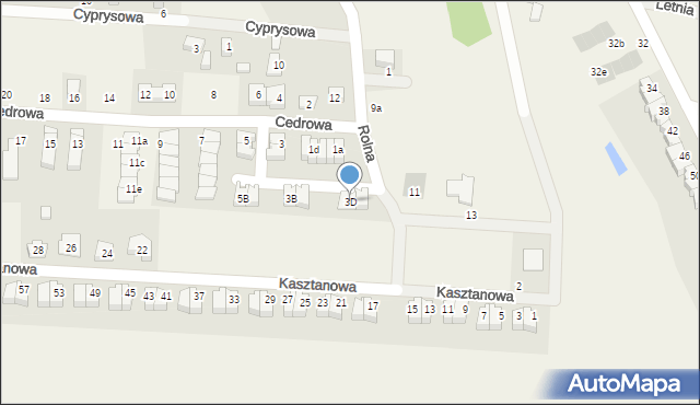 Dobrzykowice, Cedrowa, 3D, mapa Dobrzykowice