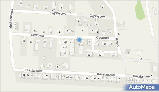 Dobrzykowice, Cedrowa, 7c, mapa Dobrzykowice