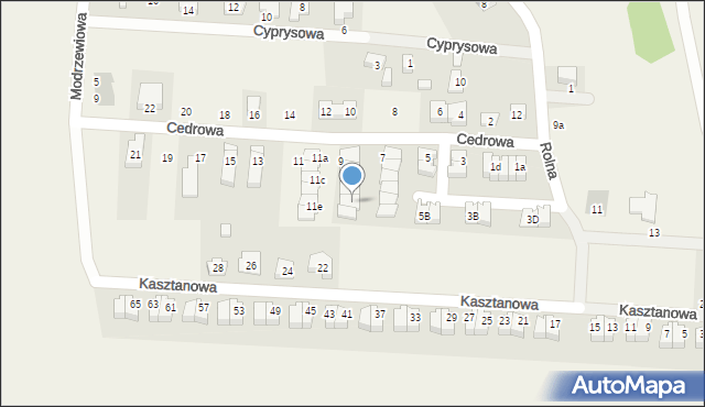 Dobrzykowice, Cedrowa, 9e, mapa Dobrzykowice