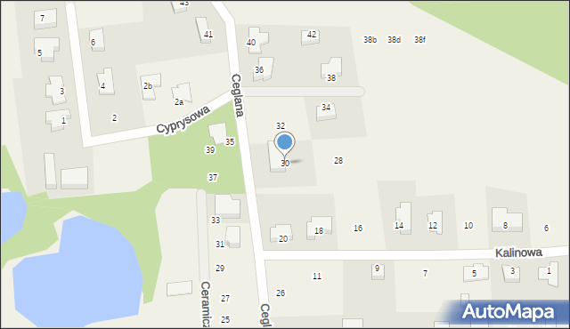 Droszków, Ceglana, 30, mapa Droszków