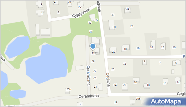 Droszków, Ceglana, 31, mapa Droszków