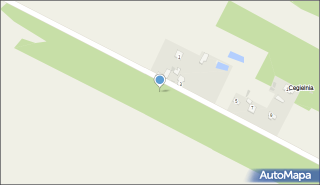 Dubiny, Cegielniana, 36, mapa Dubiny