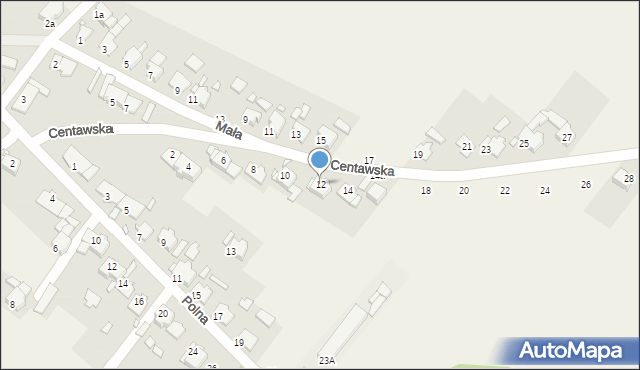 Dziewkowice, Centawska, 12, mapa Dziewkowice