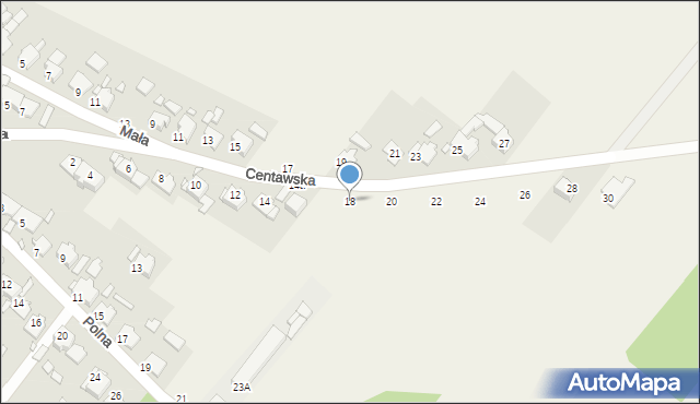 Dziewkowice, Centawska, 18, mapa Dziewkowice