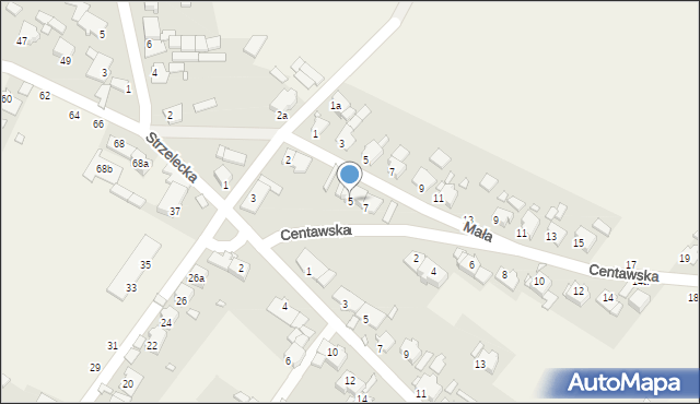 Dziewkowice, Centawska, 5, mapa Dziewkowice