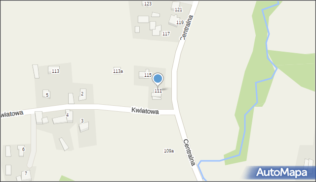 Frydrychowice, Centralna, 111, mapa Frydrychowice