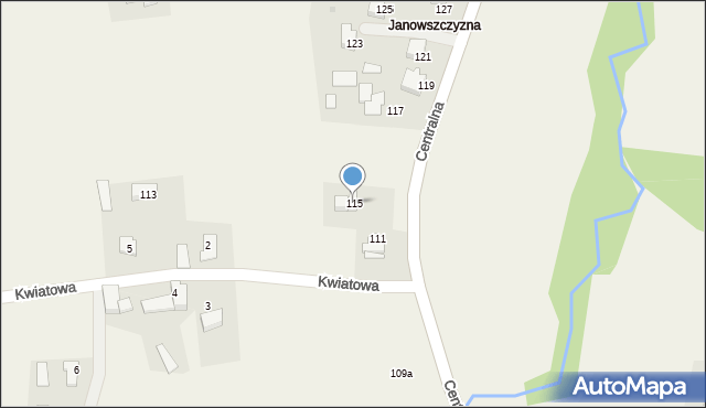 Frydrychowice, Centralna, 115, mapa Frydrychowice