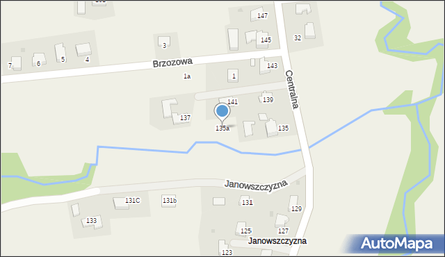 Frydrychowice, Centralna, 135a, mapa Frydrychowice