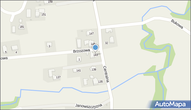 Frydrychowice, Centralna, 143, mapa Frydrychowice