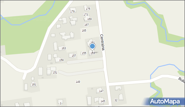 Frydrychowice, Centralna, 153, mapa Frydrychowice