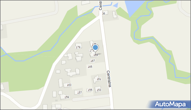 Frydrychowice, Centralna, 169, mapa Frydrychowice