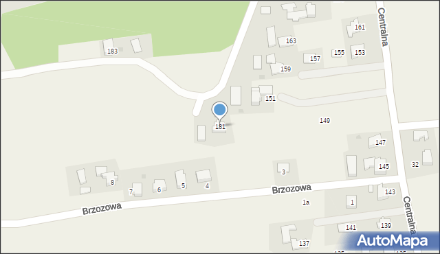 Frydrychowice, Centralna, 181, mapa Frydrychowice