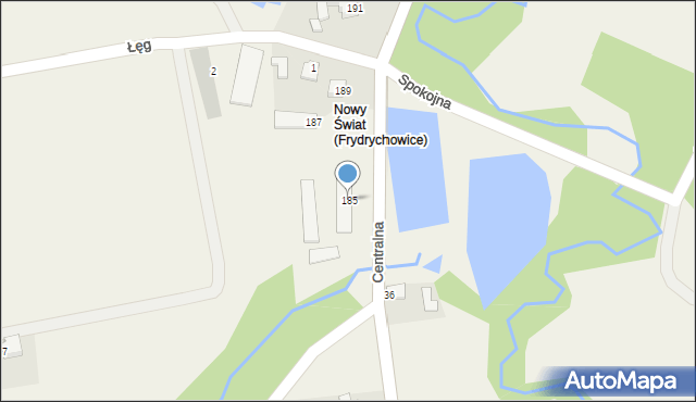 Frydrychowice, Centralna, 185, mapa Frydrychowice