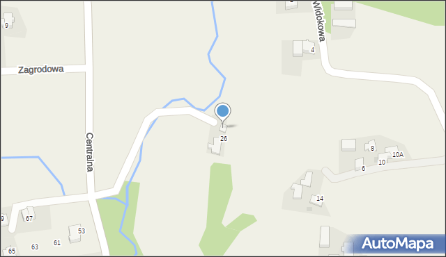Frydrychowice, Centralna, 28, mapa Frydrychowice