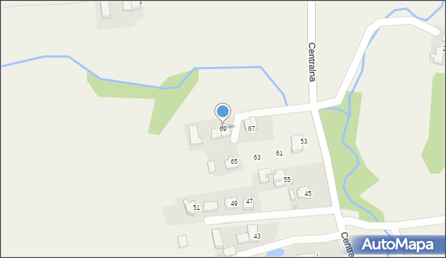 Frydrychowice, Centralna, 69, mapa Frydrychowice