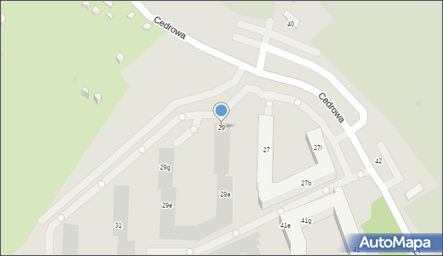 Gdańsk, Cedrowa, 29, mapa Gdańska