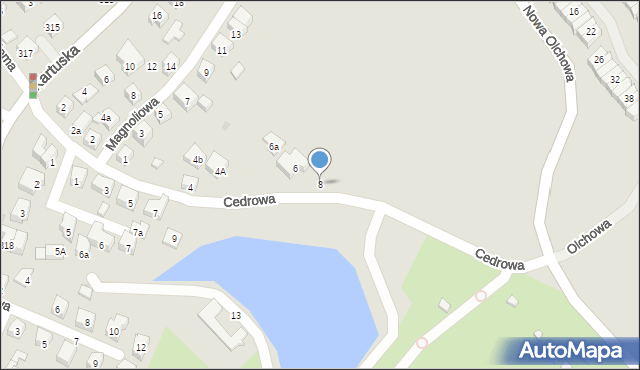 Gdańsk, Cedrowa, 8, mapa Gdańska