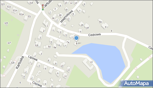 Gdańsk, Cedrowa, 9, mapa Gdańska