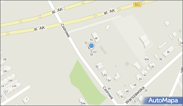 Gdańsk, Cedrowa, 58, mapa Gdańska