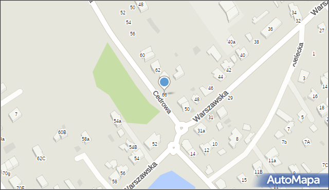 Gdańsk, Cedrowa, 66, mapa Gdańska