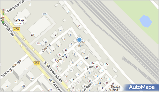 Gdańsk, Ceglana, 6b, mapa Gdańska